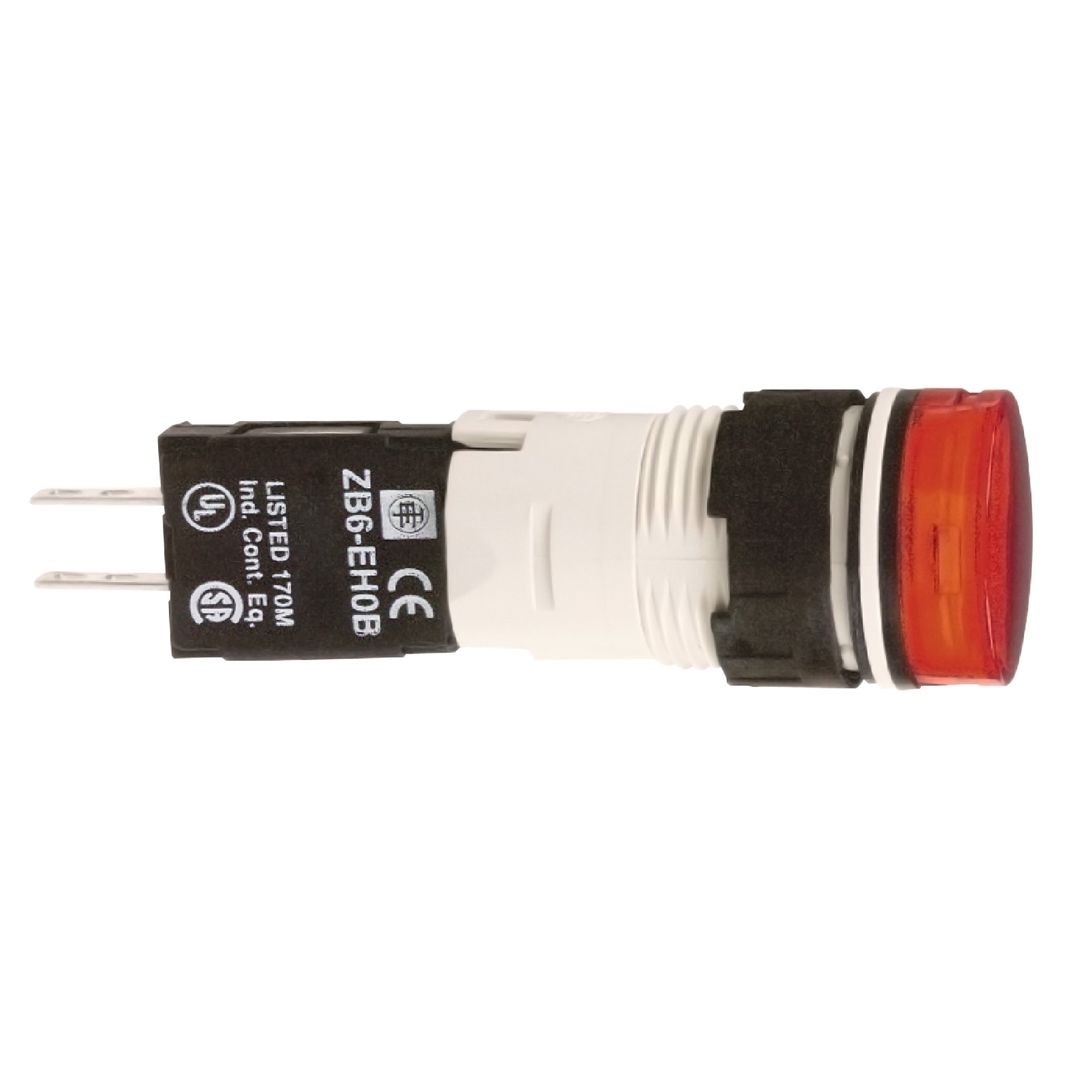 Complete pilot light, Harmony XB6, round red, plastic, 16mm, integral LED 48...120V