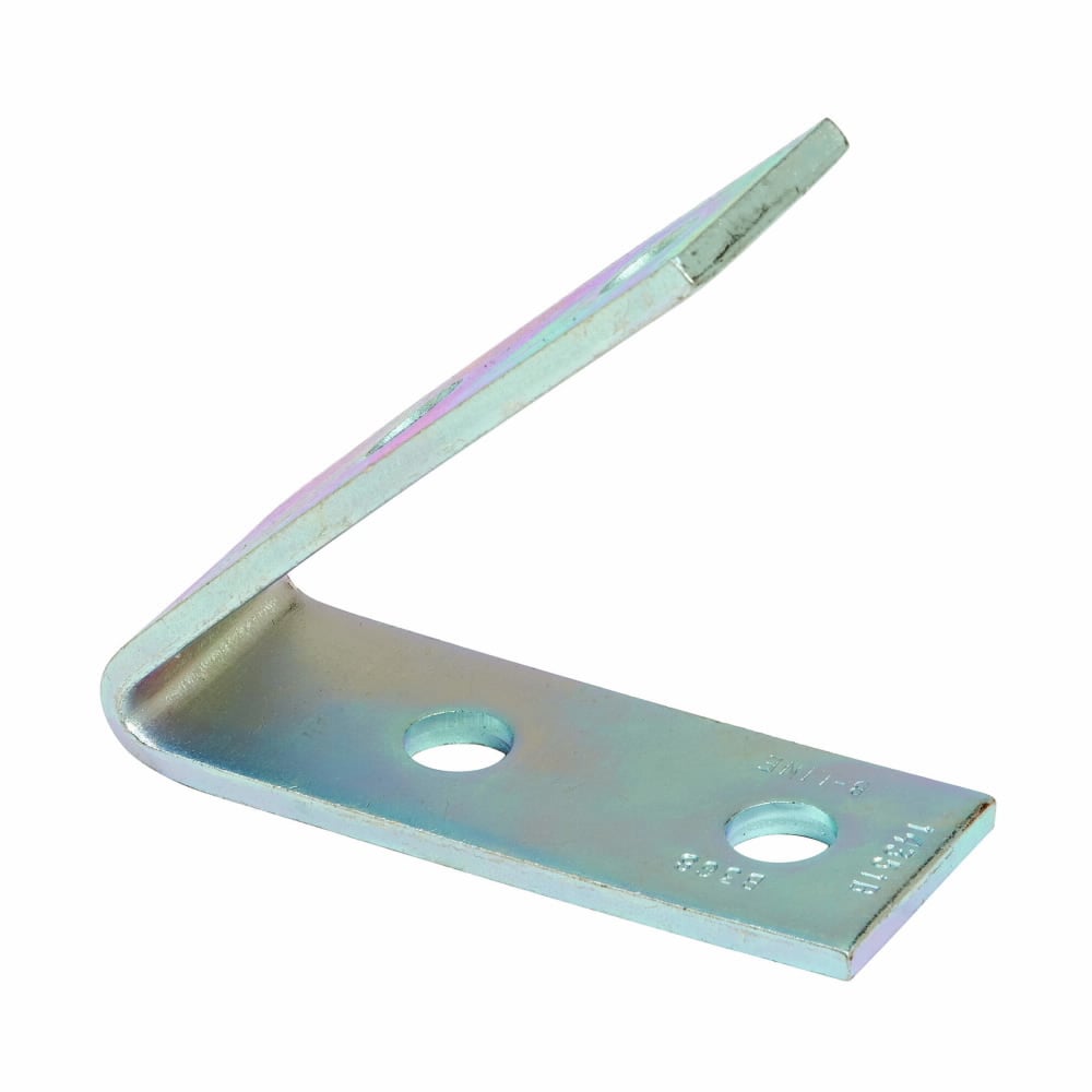 Eaton B-Line series closed angle, 4.37" H x 5" L x 1.62" W, Steel, Electro-plated, Four hole closed angle, 45 deg