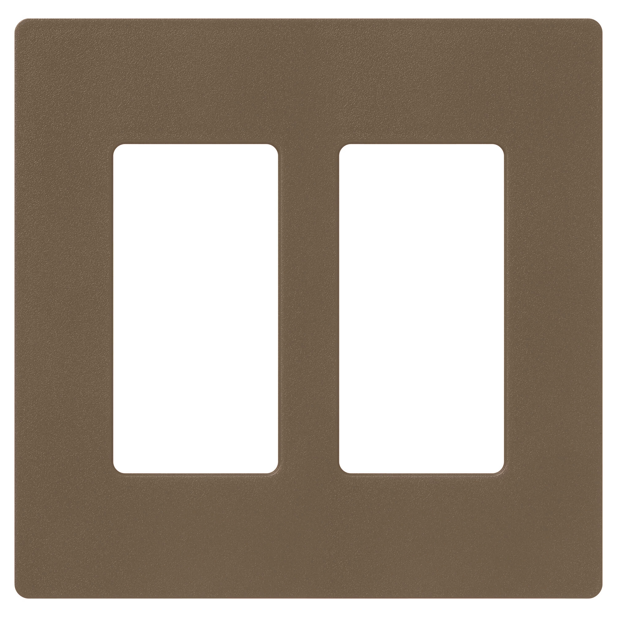 Claro Wallplate, Satin Finish, Two-gang in espresso