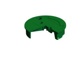 Carson HDPE Underground 10 in. Round Box, Flared Wall, HDPE T 10 in Round Cover, Green, Hex Bolt, Cover Only