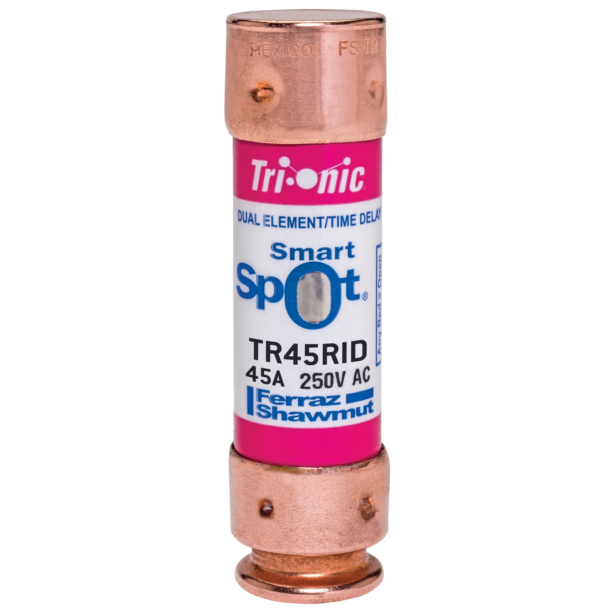 Fuse TR-R - Class RK5 - Time-Delay 250VAC 250VDC 45A Ferrule SmartSpot