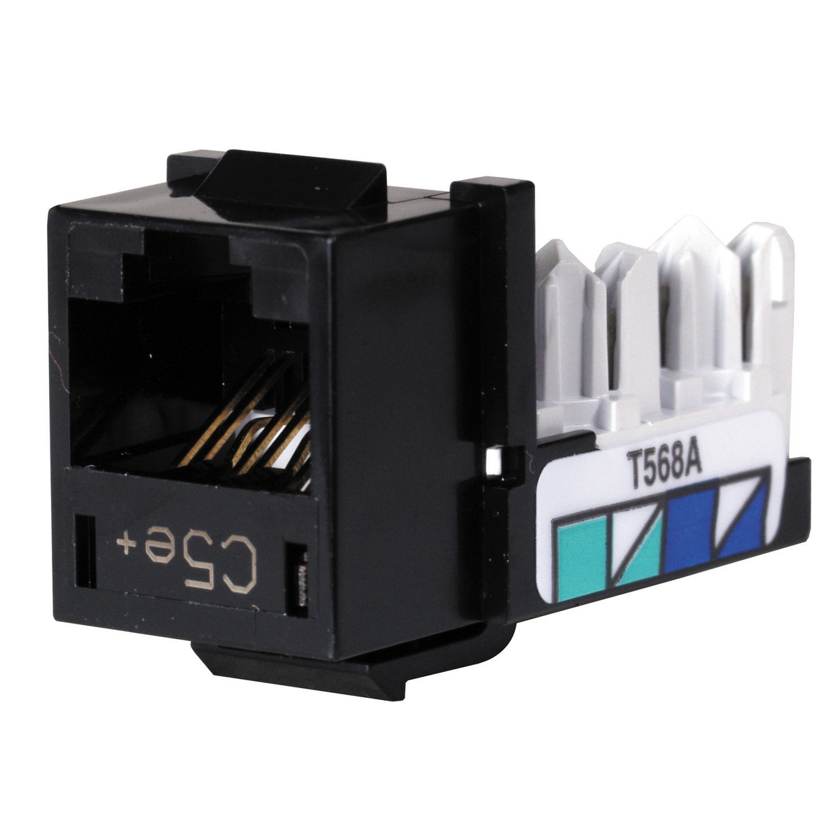 Telephone/Data, Jack, XCELERATOR, Cat 5e, Black