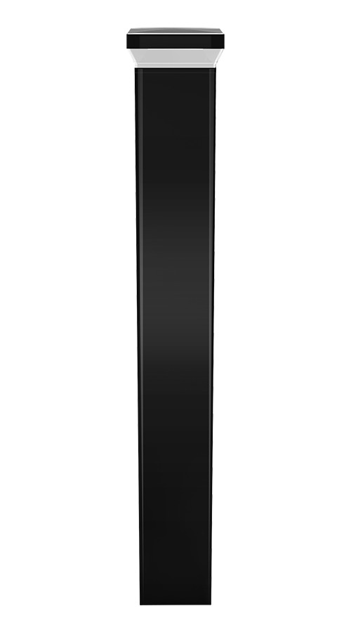 Bollard Square 42 Inch 12W, LED, 3000k, 180 Deg, Black