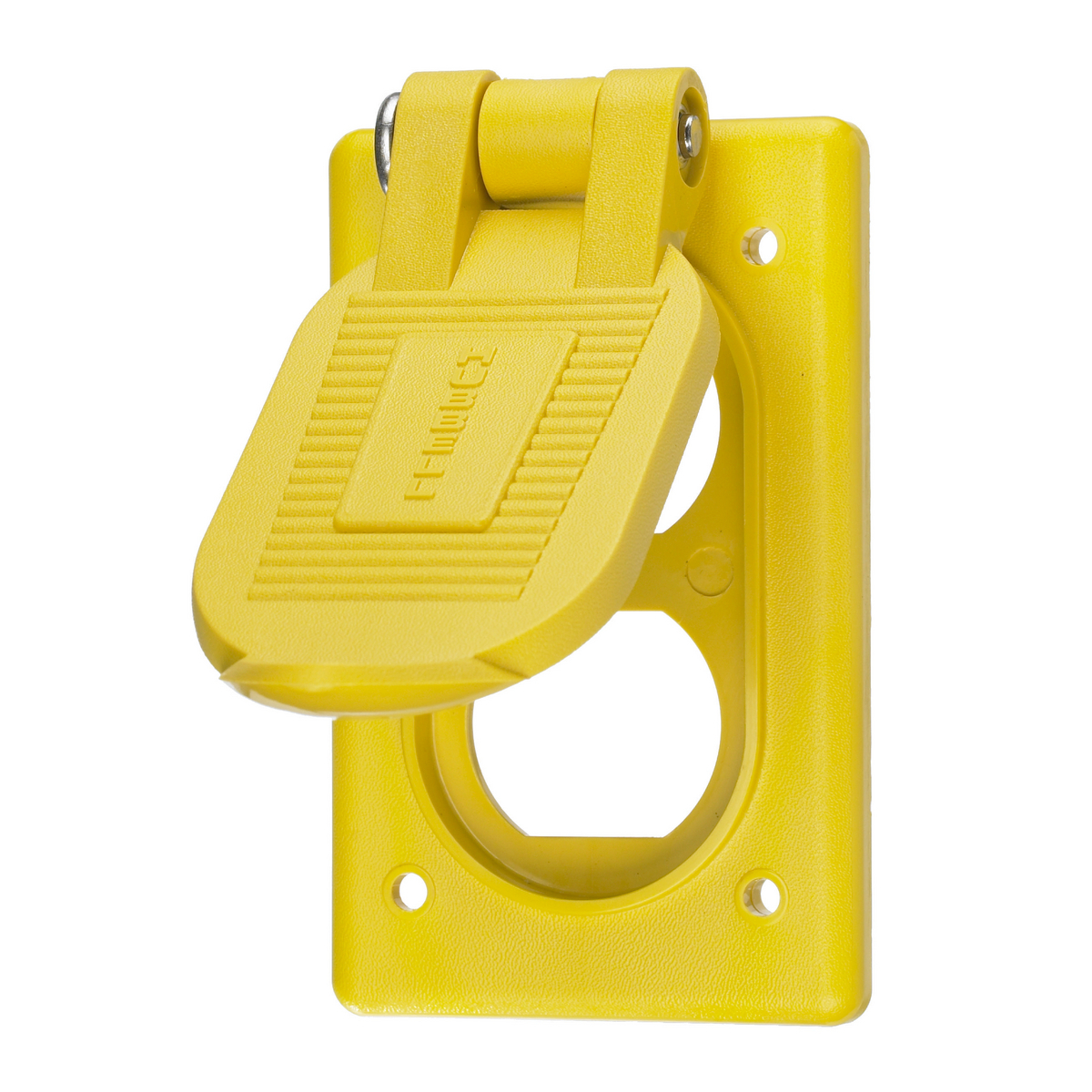 Twist-Lock Devices, Weatherproof Covers, Accessories for 15 Amp 2 and 3 Wire Devices, Yellow thermoplastic, vertical FS/FD box mount, corrosion resistant