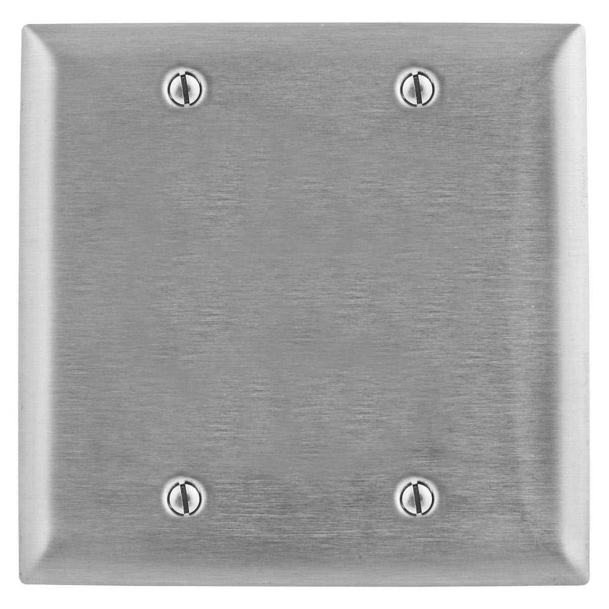 Metallic Plate 2-Gang, Blank, Jumbo