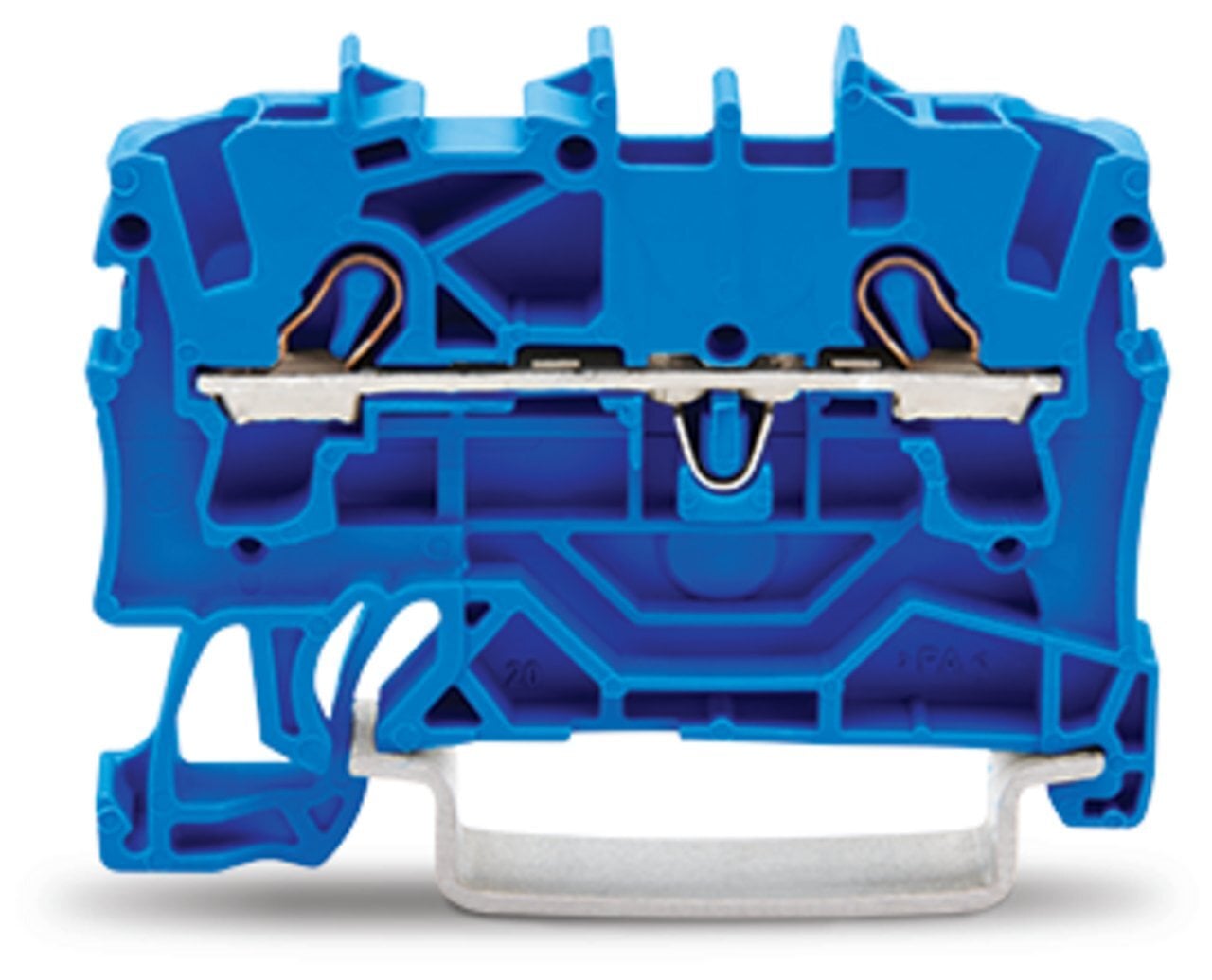2-conductor through terminal block; 2.5 mm; for Ex e II and Ex i applications; side and center marking; for DIN-rail 35 x 15 and 35 x 7.5; Push-in CAGE CLAMP; 2,50 mm; blue