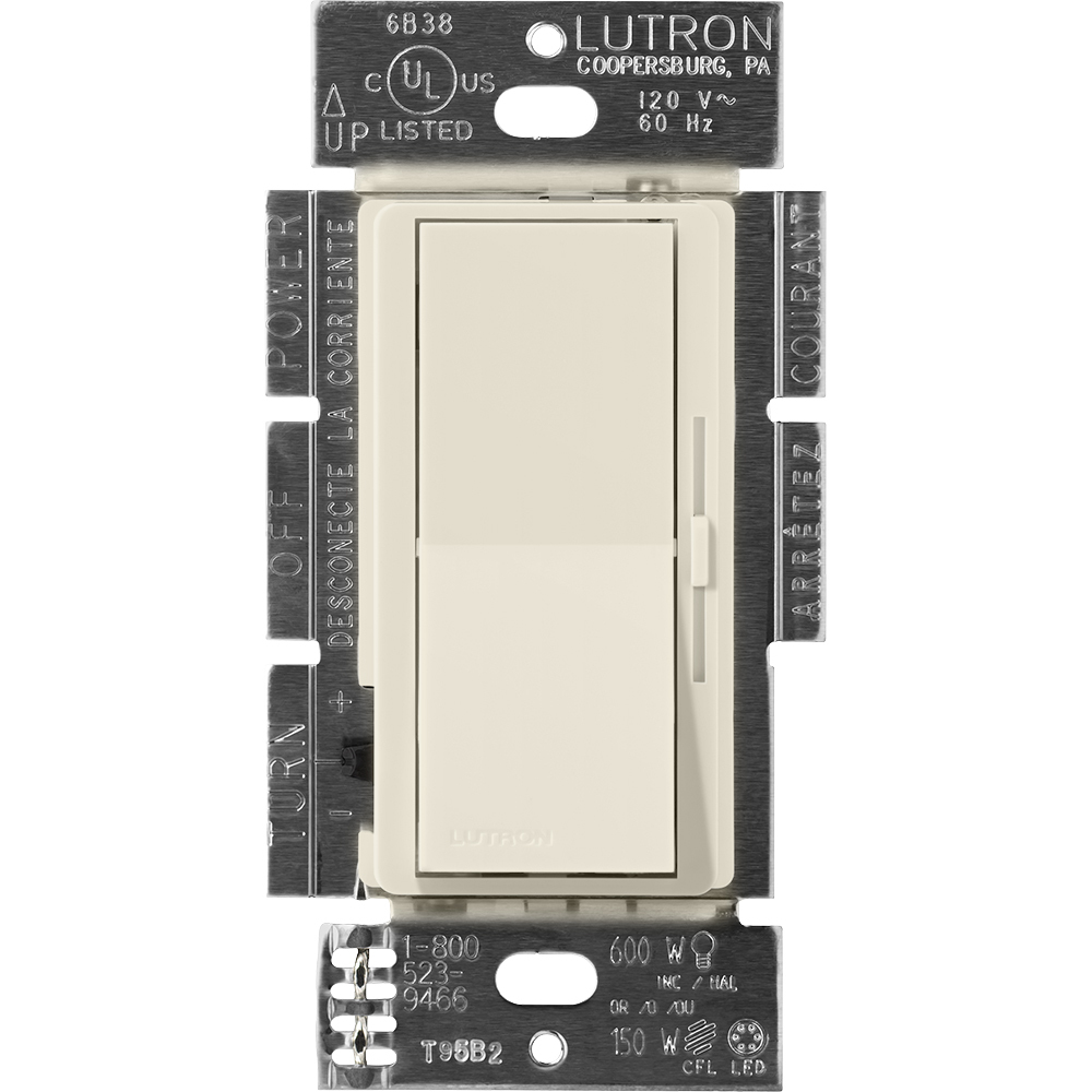 Diva Dimmer - Satin Finish, Electronic Low-Voltage, Single-pole, 120V/300W in pumice