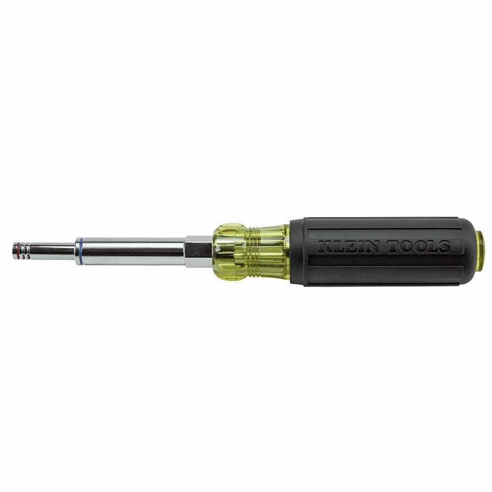 5-in-1 Multi-Bit Screwdriver / Nut Driver, Heavy Duty, This Klein Screwdriver / Nut Driver includes 3/16-Inch, 1/4-Inch, 5/16-Inch, 3/8-Inch and 9/16-Inch six-point hex nut drivers
