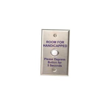 Pushbutton Faceplate, For Use With 620 Series Pushbutton and 7005-G5 Hotel Room Annunciator Kit, 1-Gang, Stainless Steel
