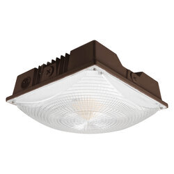 OBSAS020UNVD8SC2C5BZ Canopy Square 8", 20W, 120 277V, 0 10V Dim, 80+CRI, CCT Selectable, Canopy Optics, Bronze Painted