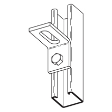 Eaton B-Line series corner angle, 2" H x 2.62" L x 1.62" W, Steel, Hot-dipped galvanized, Two hole adjustable corner angle