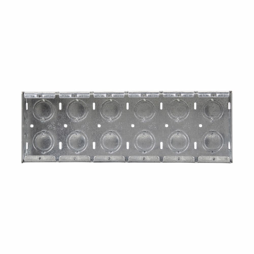 Eaton Crouse-Hinds series Masonry Box, (10) 1/2", (10) 3/4", 2-1/2", (5) 1/2", (5) 3/4", Steel, Five-gang, (2) 1/2", (2) 3/4", 77.5 cubic inch capacity