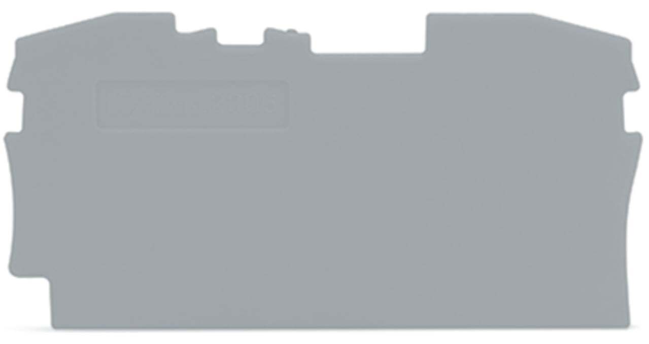 End and intermediate plate; 1 mm thick; gray