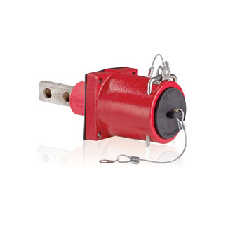 49 Series Rhino-Hide, Single Pole, Female Receptacle, Double Hole Bus Bar, 313MCM-777MCM Cable, 1000-Volt, 1135A, Red