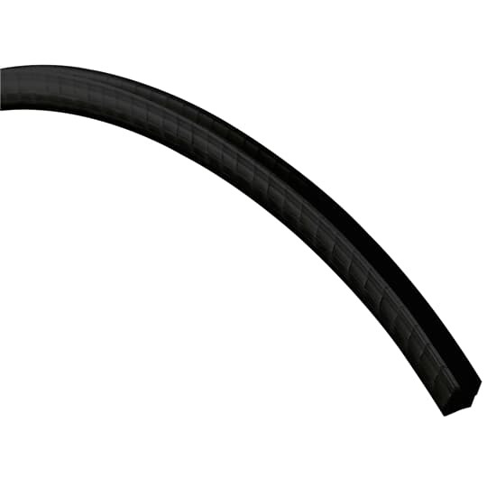Extruded Grommeting, Black Nylon 6.6 for Temperatures up to 85 Degrees Celsius (185 F), Height of 4.83mm (0.19 Inches), Width of 3.17mm (0.125 Inches), Thickness 1.02mm (0.04 Inches), Width Maximum Panel Thickness of 1.02mm (0.04 Inches)