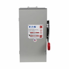 Eaton Heavy duty single-throw fused safety switch, 60 A, NEMA 3R, Painted galvanized steel, Class H, Fusible with neutral, Two-pole, Three-wire, 600 V, Max Hp: 20, 25 hp/25 hp (1PH @480,600 V TD/600 Vdc), #14-#2 Cu/Al