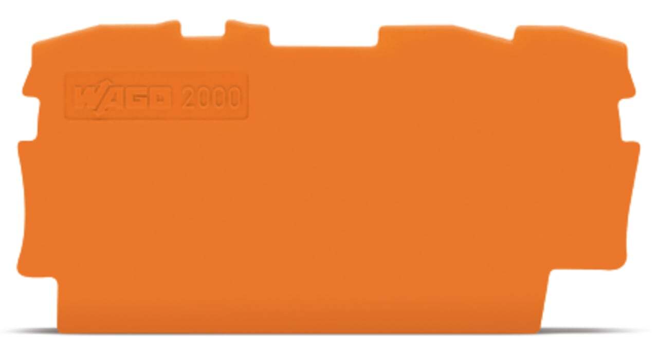 End and intermediate plate; 0.7 mm thick; orange