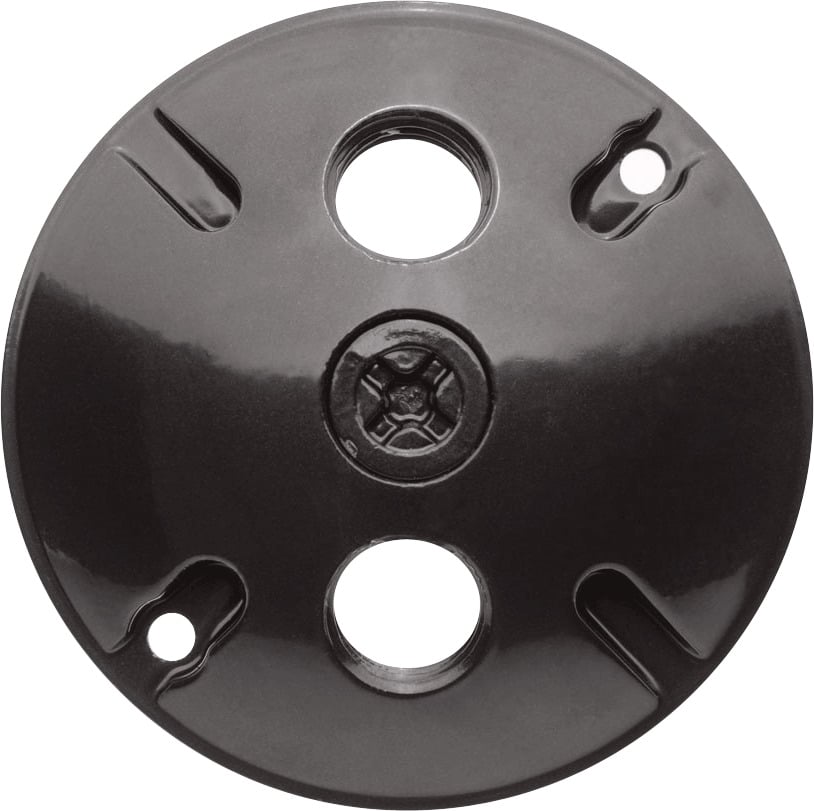 Weatherproof Cover Round 3 Holes, Bronze