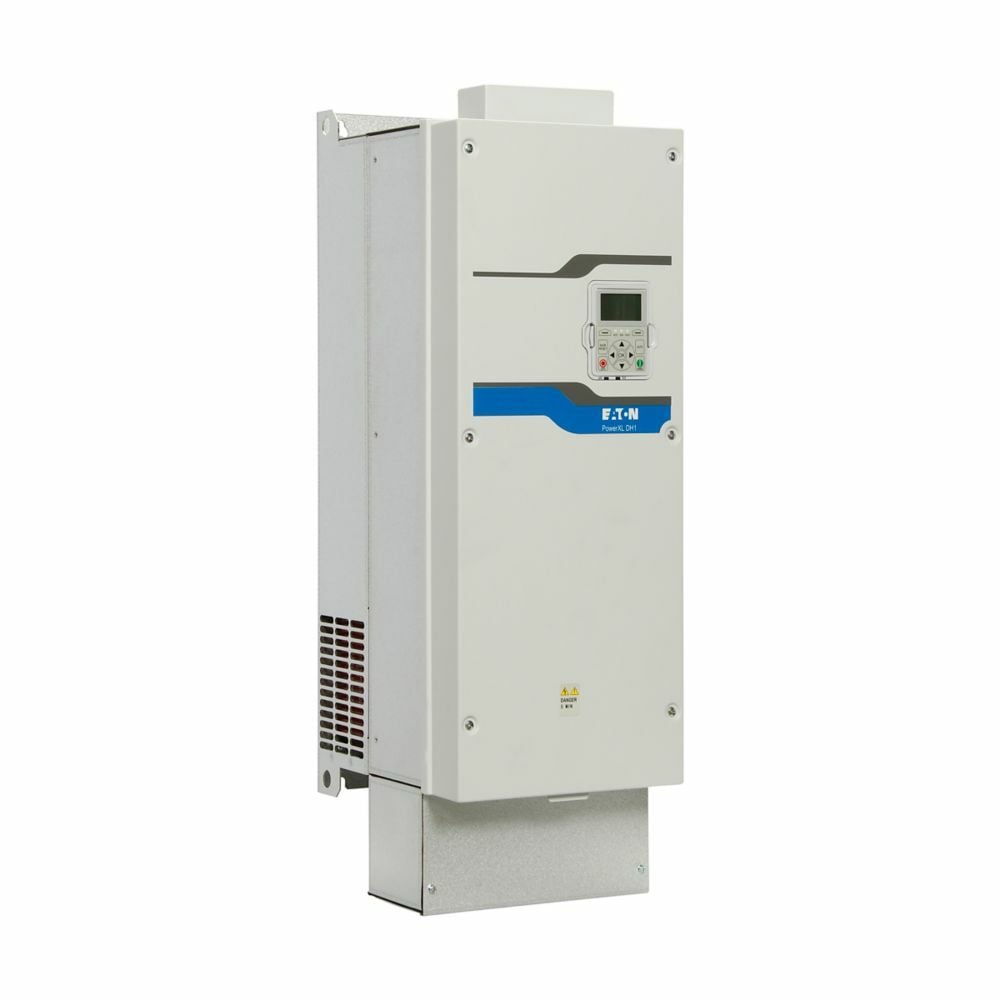 Eaton  PowerXL DH1 VFD, 230V, 75HP, 55KW, keypad, 211A, DC choke, NO EMC filter, NO brake, Modbus RTU/TCP, BACnet MSTP/IP