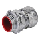 Compression Connector, Insulated and Concrete Tight, Conduit Size 1/2 Inch, Material Zinc Plated Steel, For use with EMT Conduit