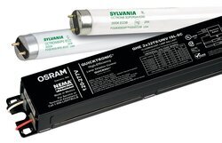 OBS49837 1 lamp 32wT8 High Efficiency Instant Start electronic ballast, universal voltage, low ballast factor banded 10 pk.