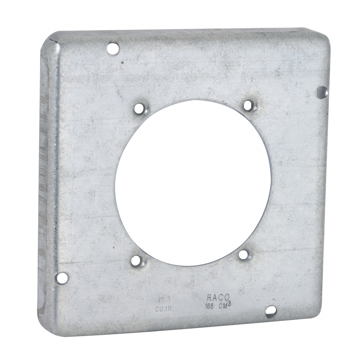 4-11/16 In. Square Exposed Work Covers, 30-60A Receptacle 2.625 In. Dia.