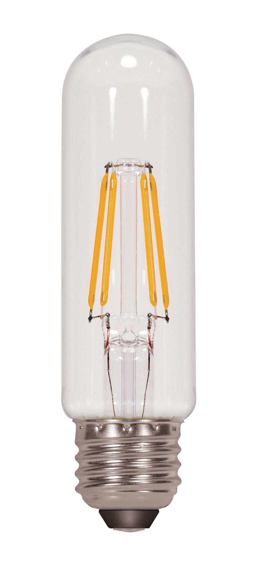 LED Filament, Designation: 4.5W T10 Filament LED - Medium Base - Medium Base - 2700K - Clear - 120V