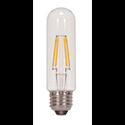 LED Filament, Designation: 4.5W T10 Filament LED - Medium Base - Medium Base - 2700K - Clear - 120V