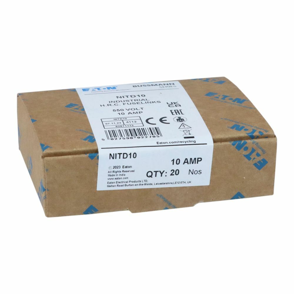 Fuse-link, LV, 10 A, AC 550 V, BS88/A1, 14 x 55 mm, gL/gG, BS