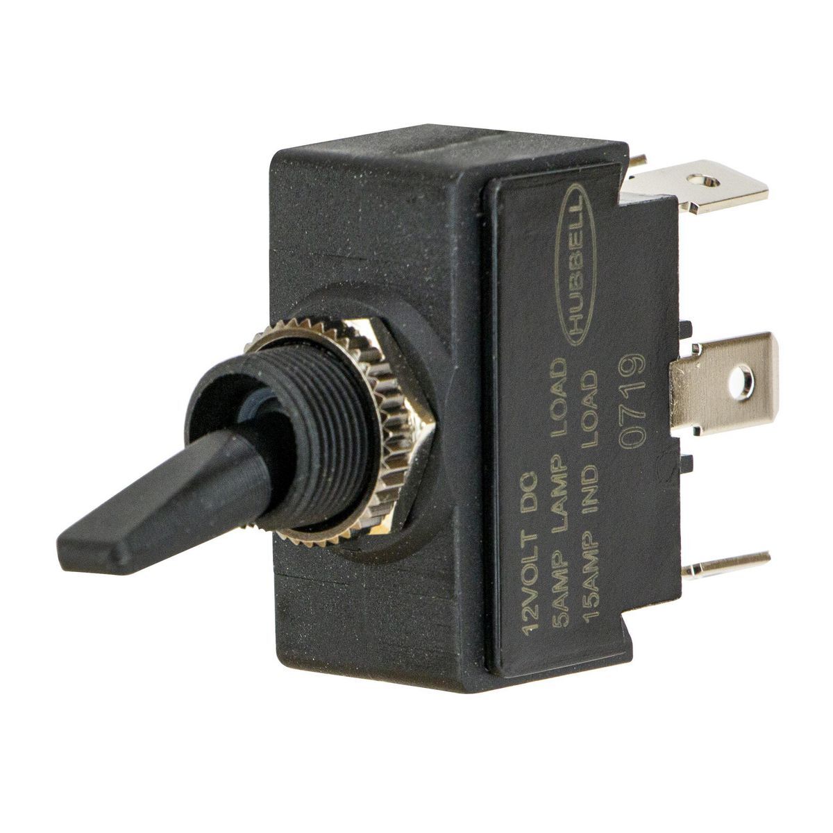 Marine Grade Panel Mount Toggle Switch, Double-Pole Double-Throw, 12V DC, Spade Terminals