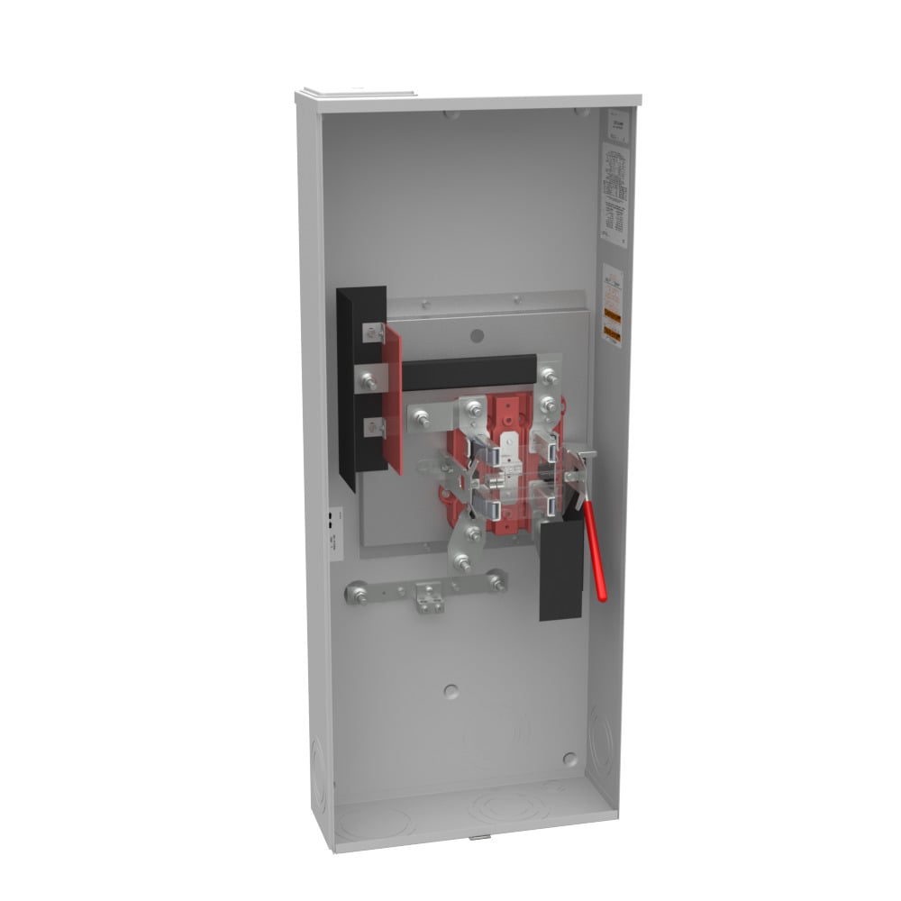 U3313-X-HSP 5 Term, Ringless, Large Closing Plate, Lever Bypass, Stainless Steel, Hasp, Side Bussed