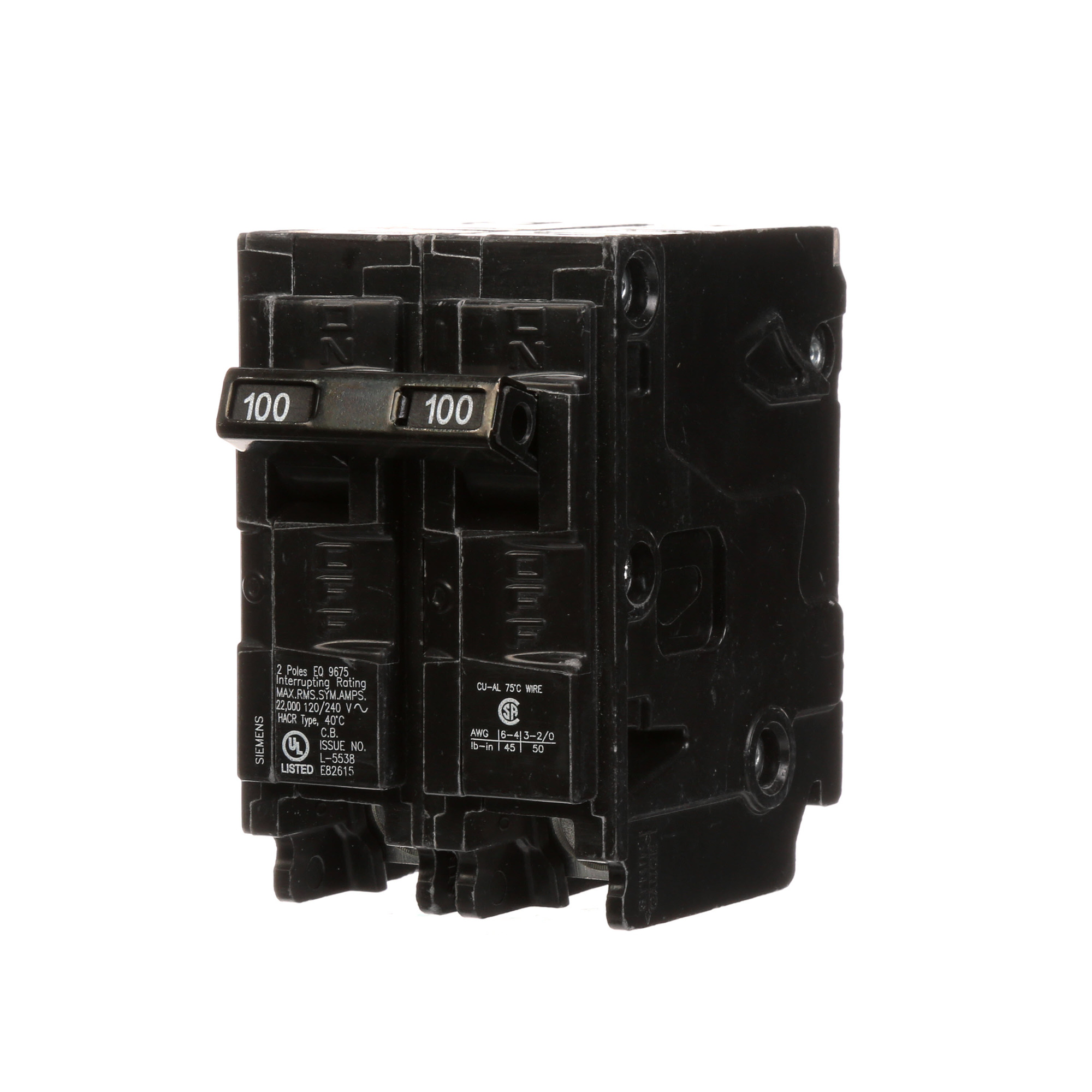  Low Voltage Residential Circuit Breakers Main Breakers - Family G Mainsare Circuit Protection Load Center Mains, Feeders, and Miniature Circuit Breakers. Type EQ Application Electrical Distribution Standard UL 489 Amperage Rating 100A Trip Range Thermal Magnetic Interrupt Rating 22 AIC