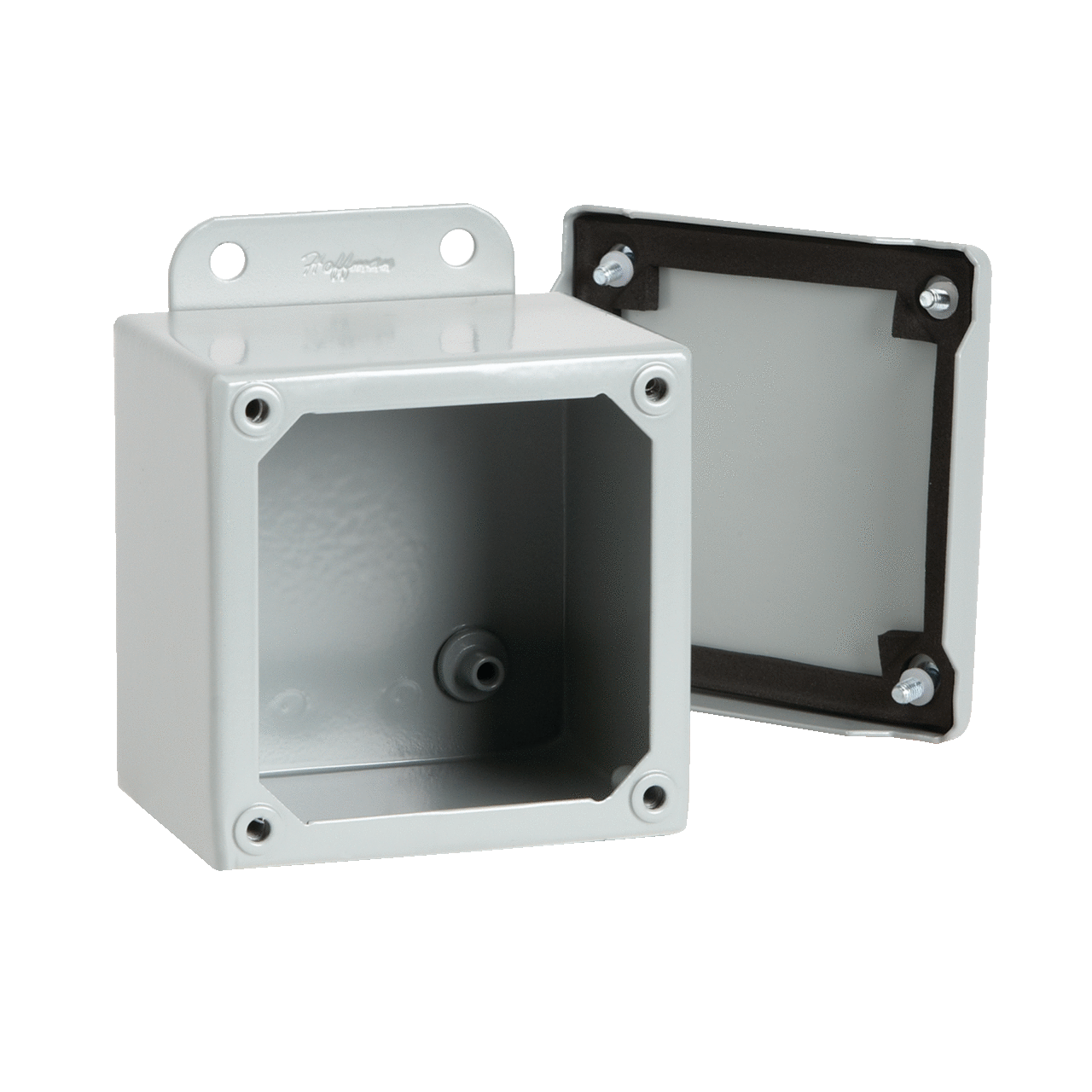 Screw Cover Enclosure Type 12, 16.00x14.00x6.00, Gray, Steel