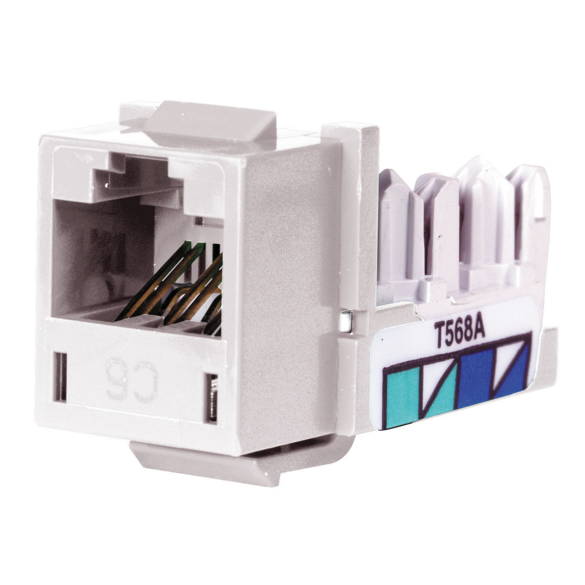 Telephone/Data, Jack, XCELERATOR, Cat 6, White, 24 Pack