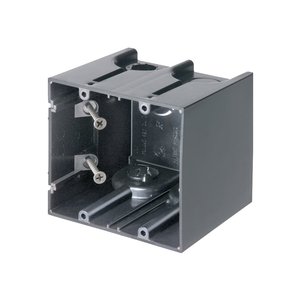 One Box Non-Metallic outlet boxes. Two gang. Vertical. 41.3 cu. in.
