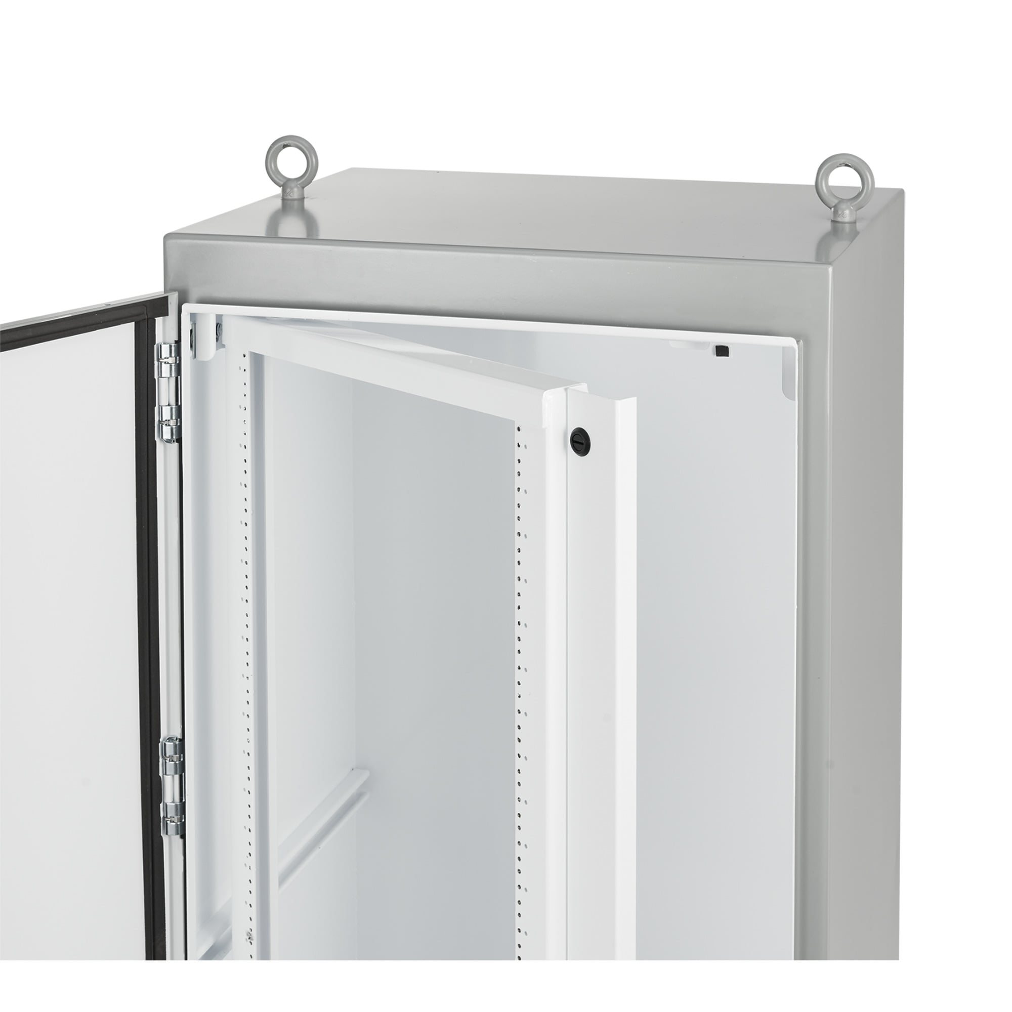 Swing-Out Rack Mounting Frame for Free-Stand, fits 72.06x36.06, White, Steel