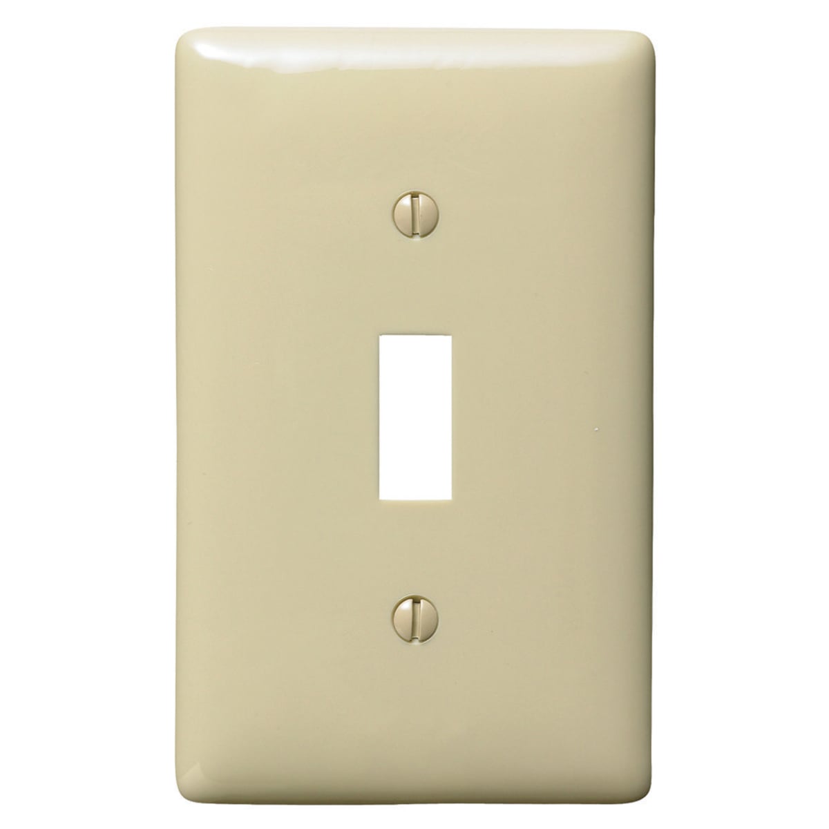 Wallplates and Box Covers, Wallplate, Nylon, 1-Gang, 1) Toggle, Ivory