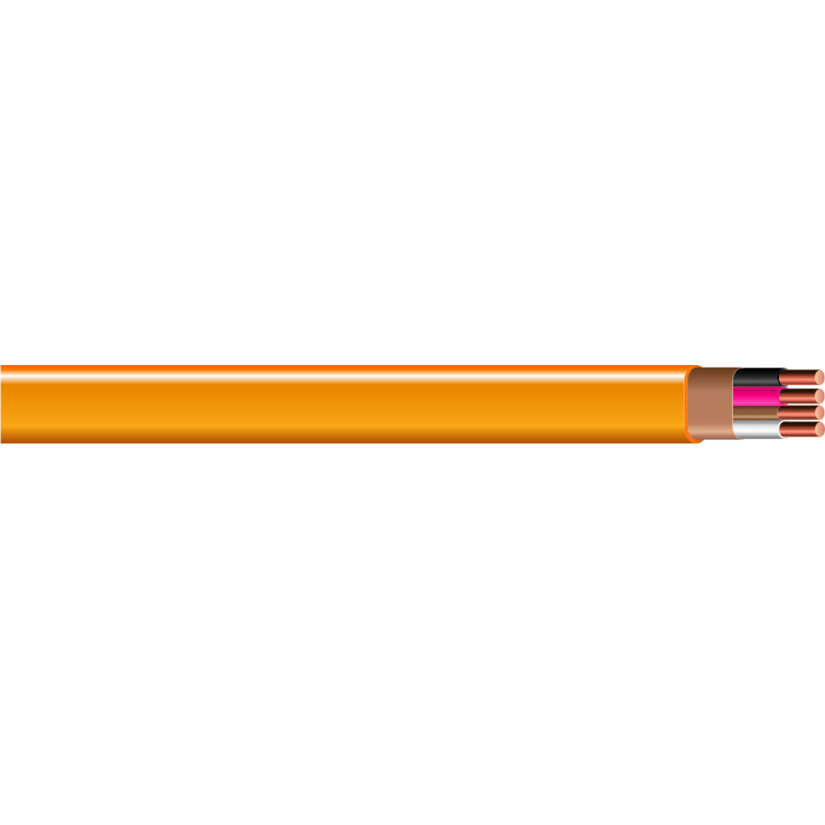 Nonmetallic-Sheathed Cable. 600 Volt. Copper Conductors. Color-Coded Jacket. SIMpull Jacket Designed for Easier Pulling.