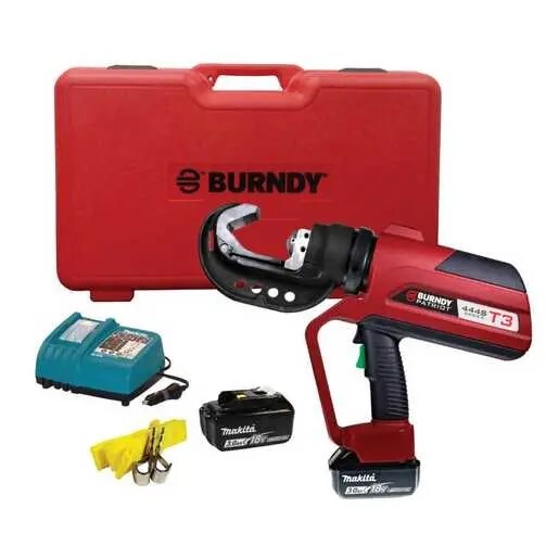 PATRIOT T3 11-Ton Battery Crimper, Dieless C-Head, (2) 3.0Ah 18V Li-Ion Batteries, 12V DC Charger, Hard Case