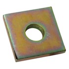 Washer, Square, Size 1-1/2 Inches x 1-1/2 Inches, Bolt Size 3/8 Inch, Thickness 3/16 Inch, Steel