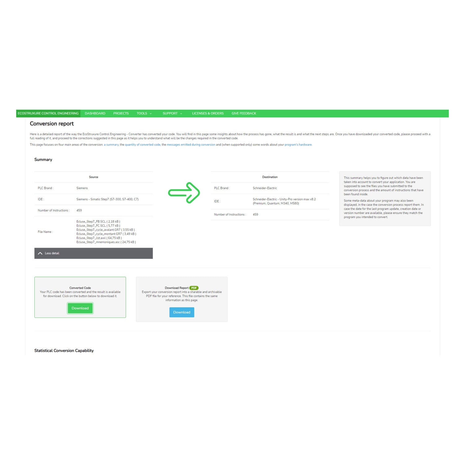 license, EcoStruxure Control Engineering, converter, basic, node locked, 1 shot