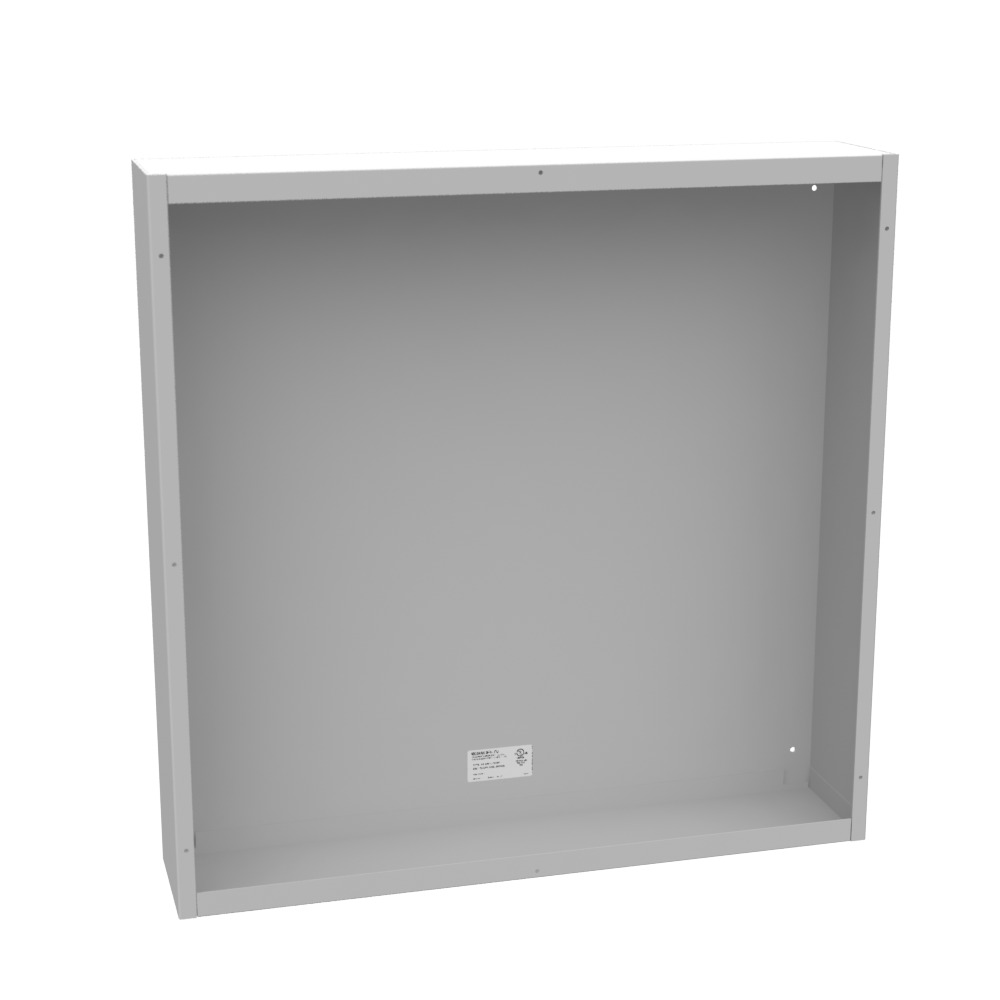 30x6x30 Screw Cover Type 1 UL Listed Steel No Knockouts ANSI 61 Gray Cover with Teardrop Slots Mounting Holes in Back