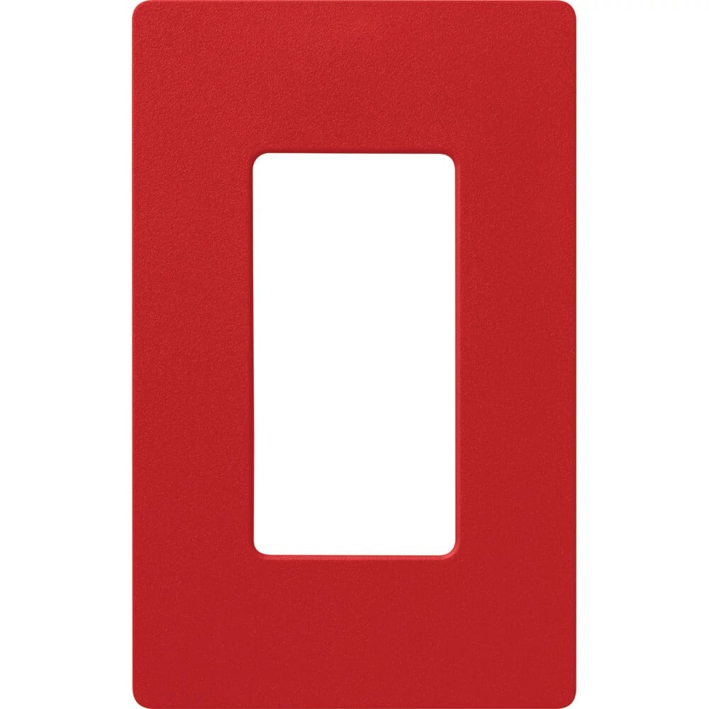 Claro Wallplate, Satin Finish, Single-gang in signal red
