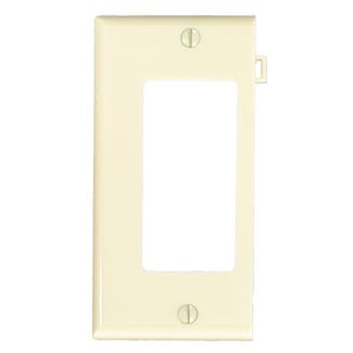 1-Gang Decora/GFCI Device Decora Wallplate, Sectional, Thermoplastic Nylon, Device Mount, End Panel, Ivory