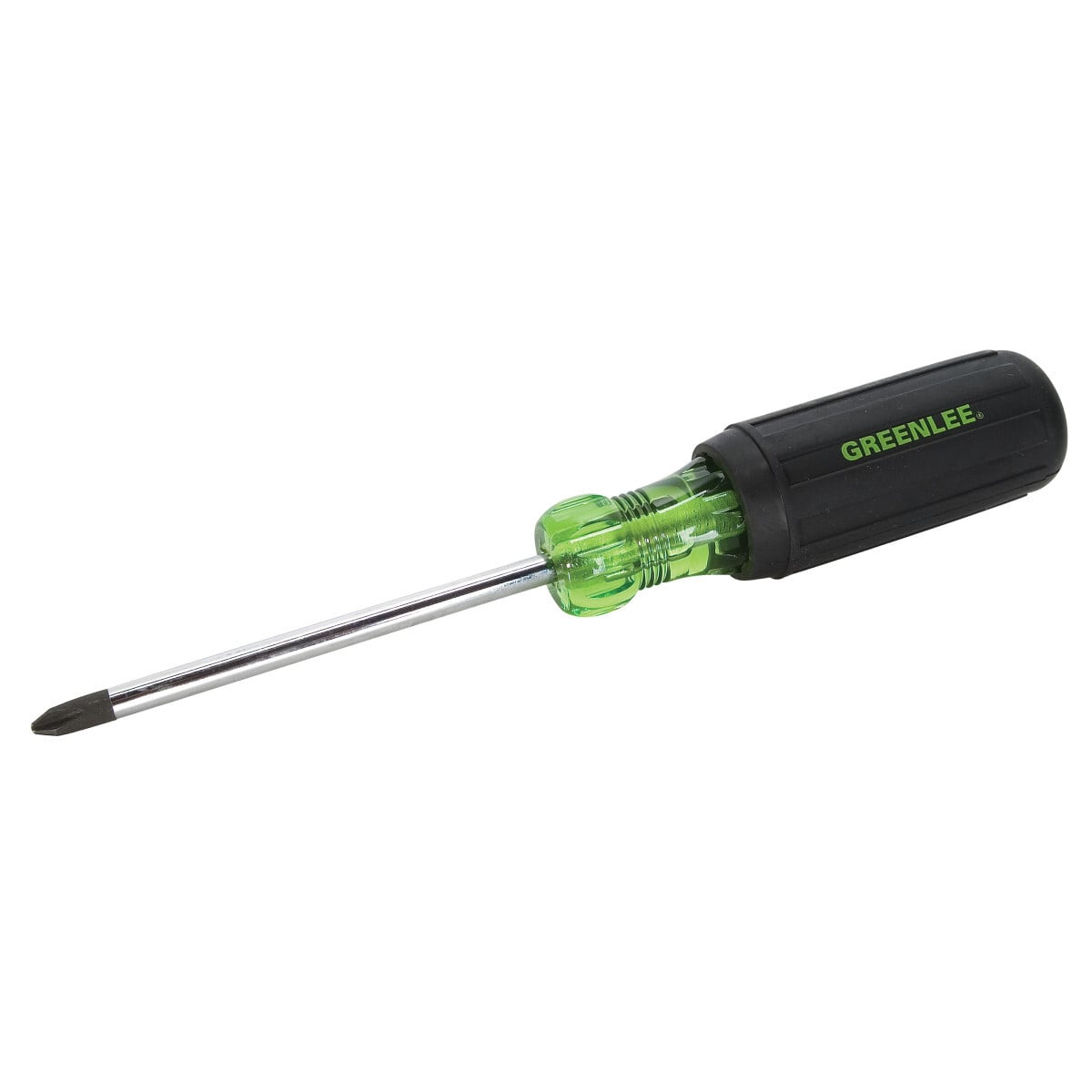 Heavy-Duty Phillips Tip Screwdriver #2 x 4".  Precision-machined tips for exact fit.  Handle marked for easy identification of screwdriver size, type and length.  Strong, durable black phosphate tips prevent chipping of plating.  Soft, cushioned grip for extra comfort and torque.  Exceeds ASME/ANSI specifications.  Lifetime limited warranty.  Note: This is not an insulated tool.