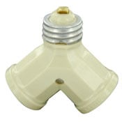 15-Amp 660-Watt Light Socket Adapter, Ivory