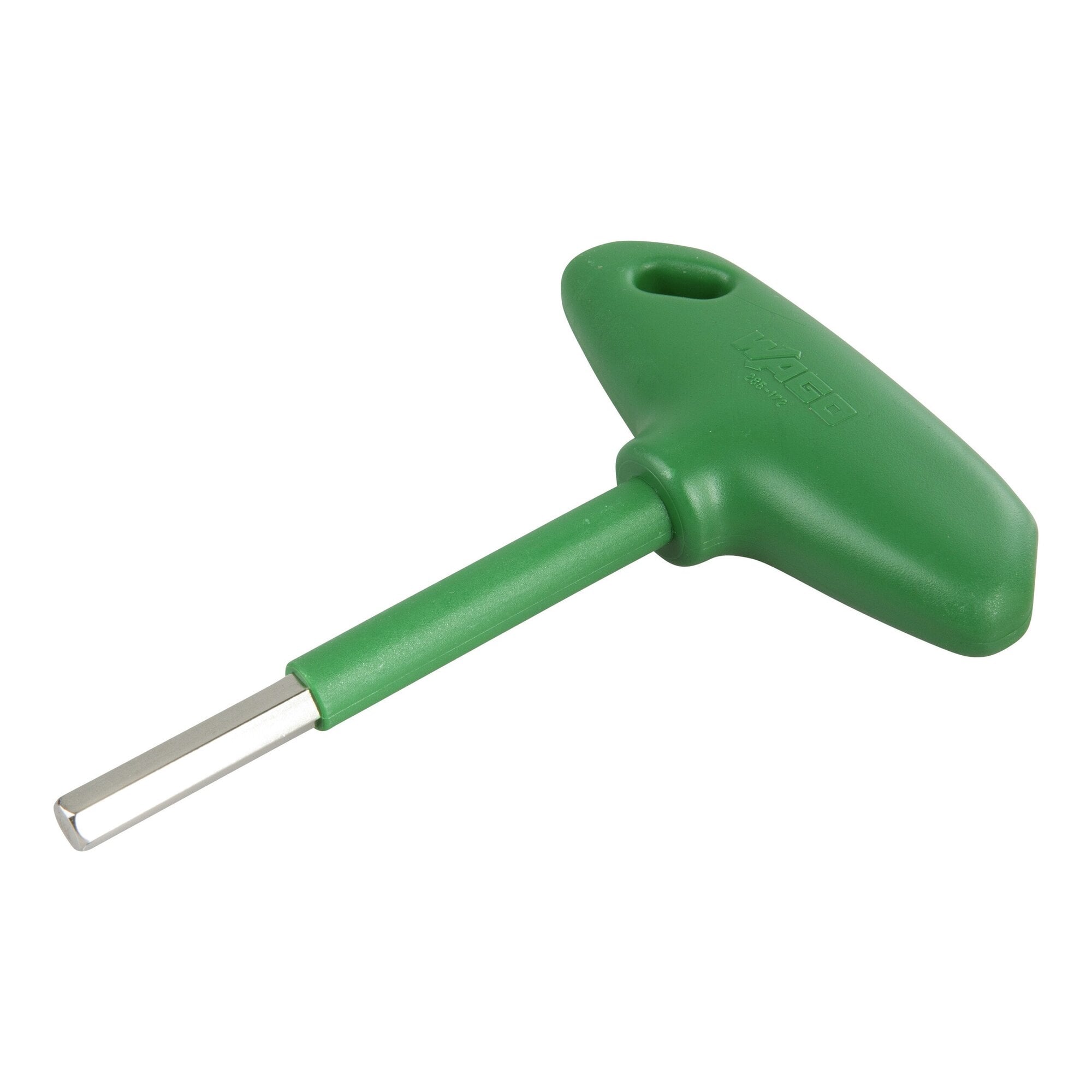 Allen wrench; with a partially insulated shaft; green
