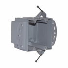 Eaton Crouse-Hinds series Switch Box, Bracket and nails, NM clamps, 3"; PVC, Angle, Two-gang, 48.0 cubic inch capacity