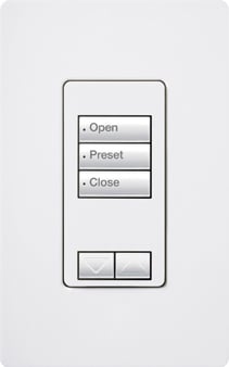 Lutron RadioRA 2 seeTouch Wall Mount Designer Keypad, 3 Button with Raise/Lower- Midnight