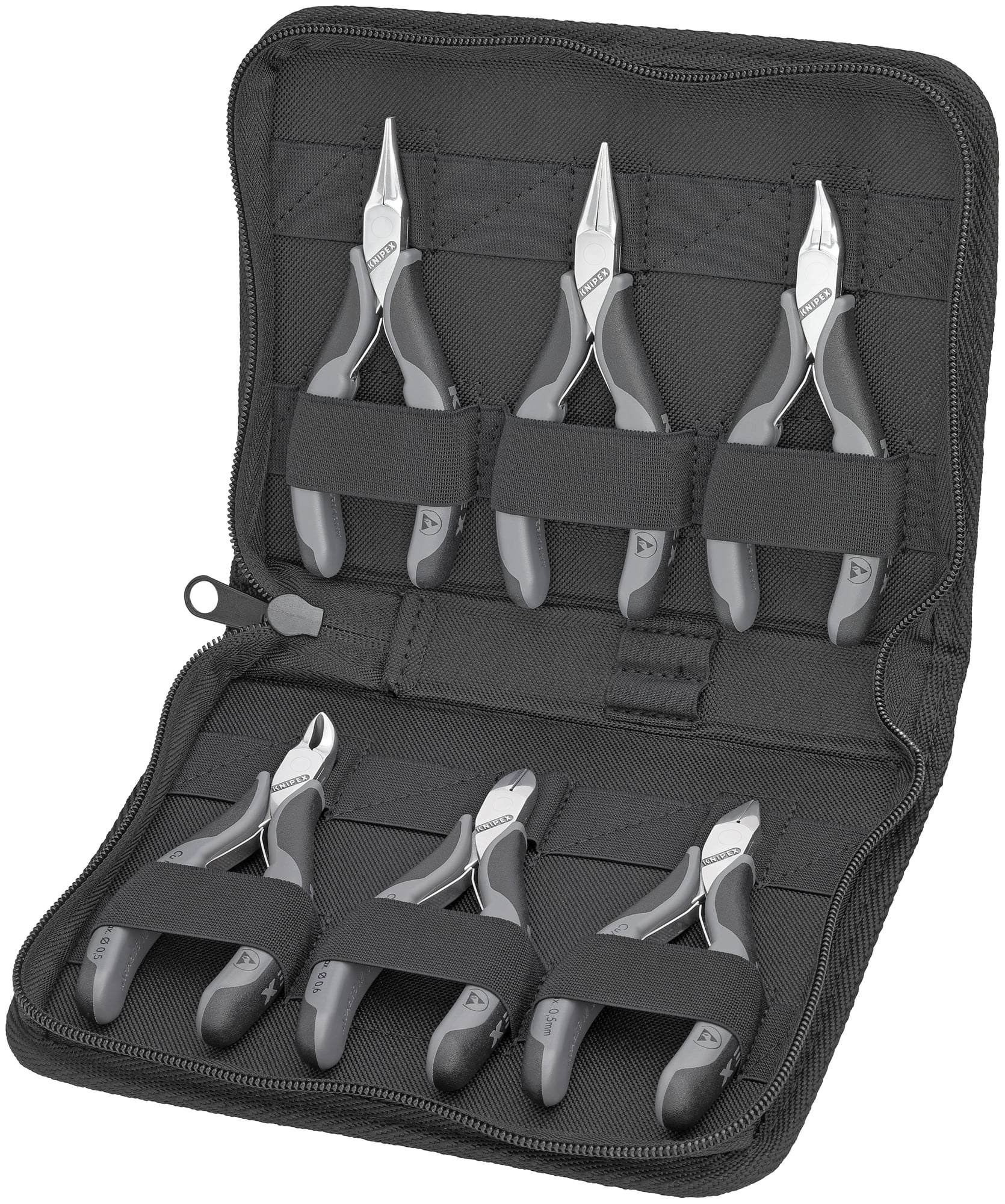 6 Pc Electronics ESD Pliers Set in Zipper Pouch, Multi-component